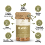 California Almonds | Premium Badam Giri | High Protein & Fiber | Keto Friendly | 250g - Image 2