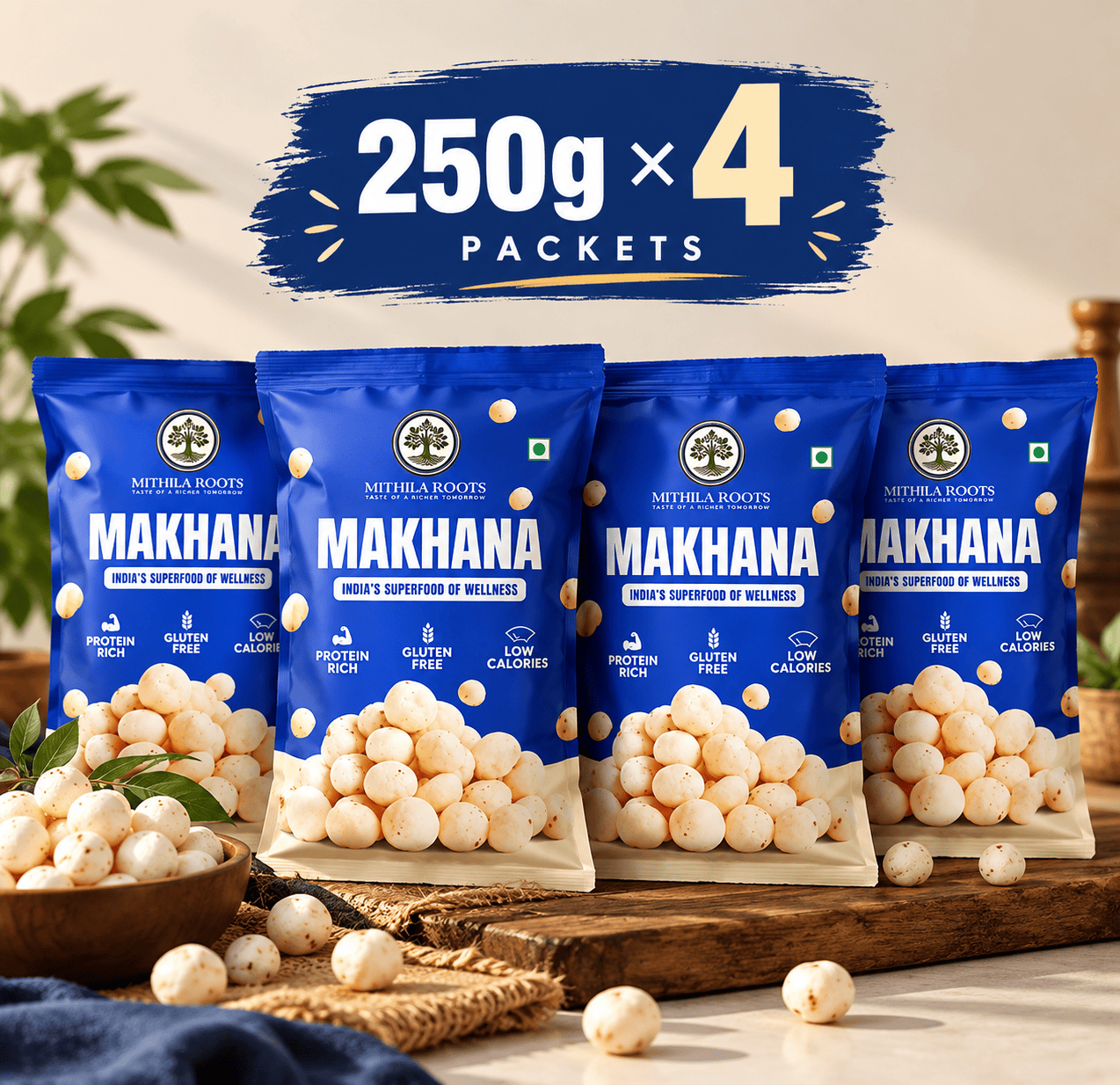 Makhana 250g x 4
