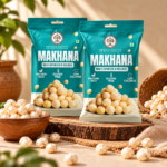 Mithila Roots Premium Natural Jumbo Foxnuts Makhana Combo Pack 200g x 2 Protein & Fibre Rich No Preservatives (200g x 2 Packets)