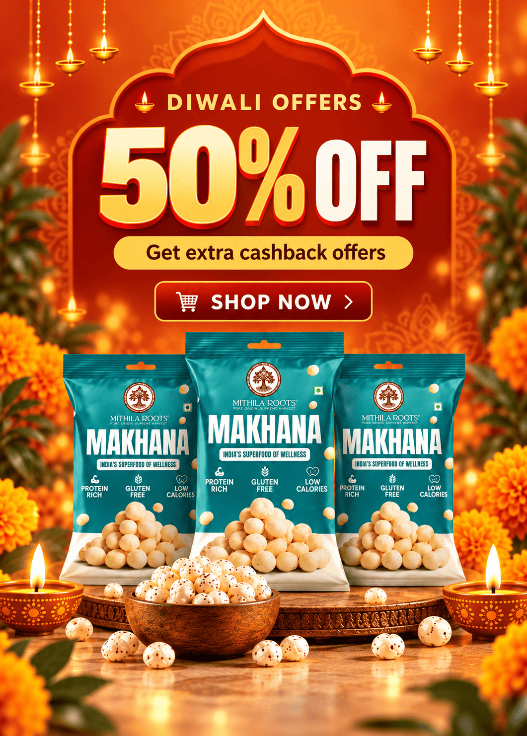 Diwali Makhana Offer Poster